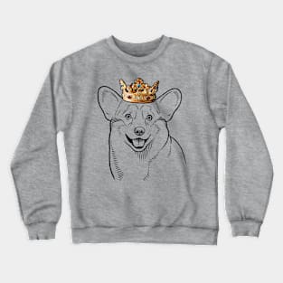 Pembroke Welsh Corgi Dog King Queen Wearing Crown Crewneck Sweatshirt